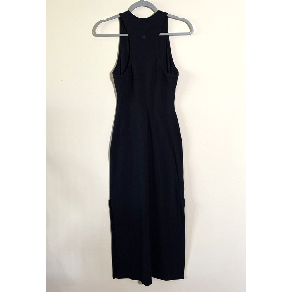 Lululemon Black Get Going Dress Nulu Maxi Slim Fit Sz 4 Small Soft Lightweight - Picture 4 of 9
